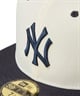 NEW ERA ニューエラ キャップ 帽子 59FIFTY MLB Wool Visor ニューヨーク・ヤンキース クローム ネイビーバイザー 14307678(BR/NV-7)