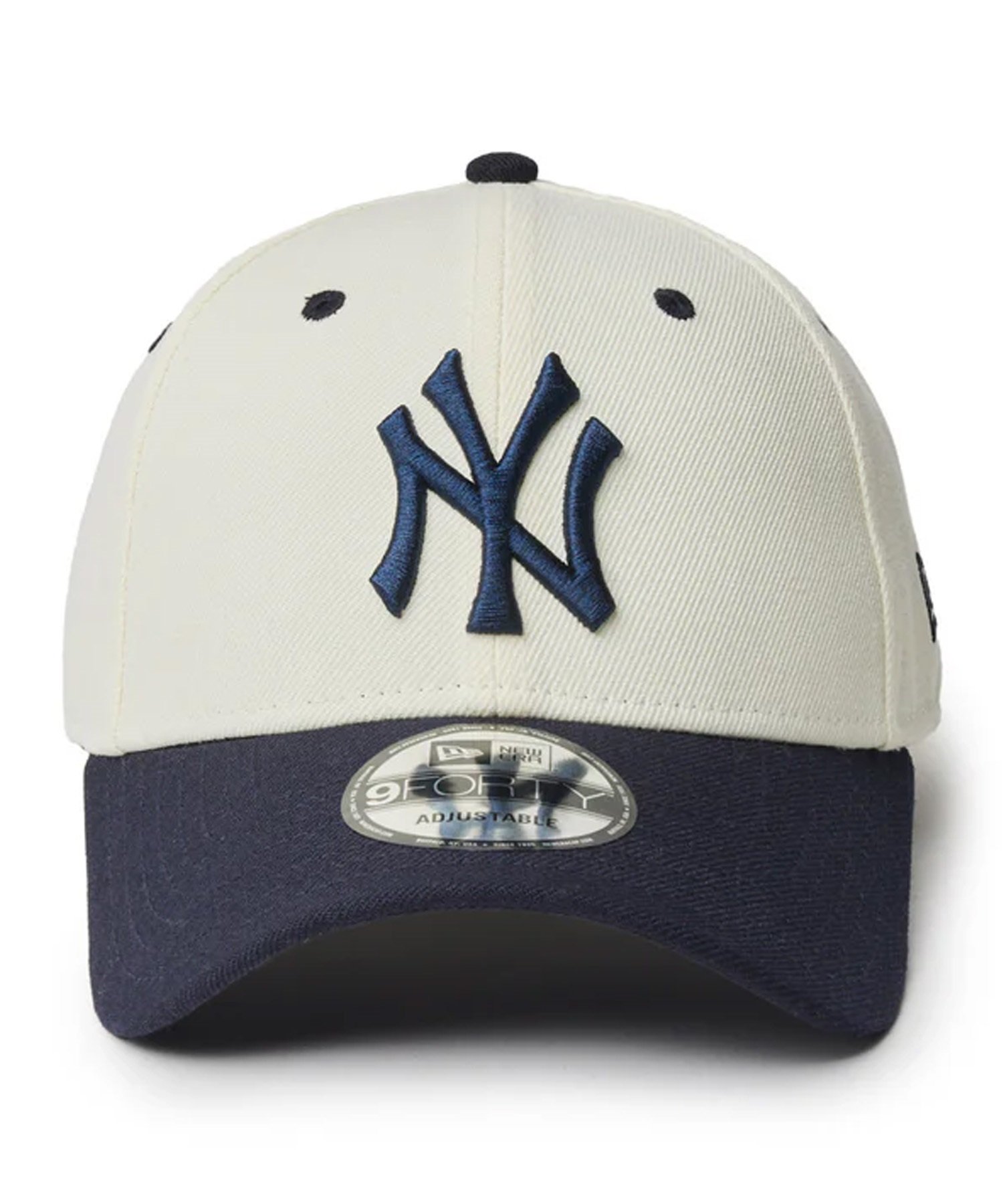 NEW ERA ニューエラ キャップ 帽子 9FORTY MLB Wool Visor ニューヨーク・ヤンキース クローム ネイビーバイザー 14307526(BR/NV-FREE)