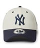 NEW ERA ニューエラ キャップ 帽子 9FORTY MLB Wool Visor ニューヨーク・ヤンキース クローム ネイビーバイザー 14307526(BR/NV-FREE)