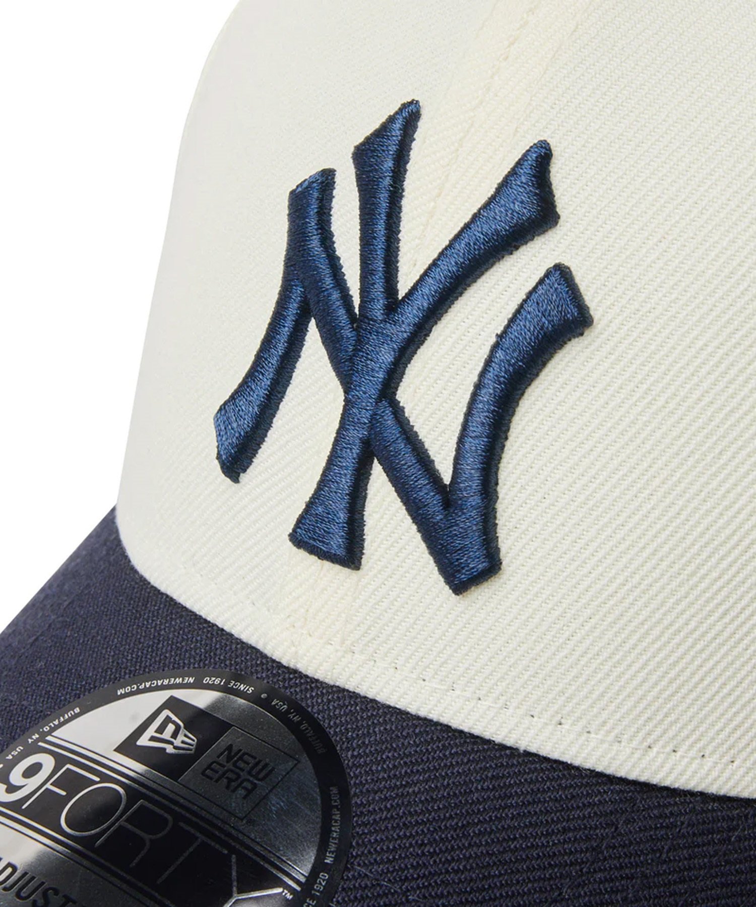 NEW ERA ニューエラ キャップ 帽子 9FORTY MLB Wool Visor ニューヨーク・ヤンキース クローム ネイビーバイザー 14307526(BR/NV-FREE)