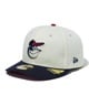 NEW ERA ニューエラ キャップ 帽子 PC 59FIFTY Stars & Stripes ボルティモア・オリオールズ クローム ネイビーバイザー 14109867(WT/NV-7)