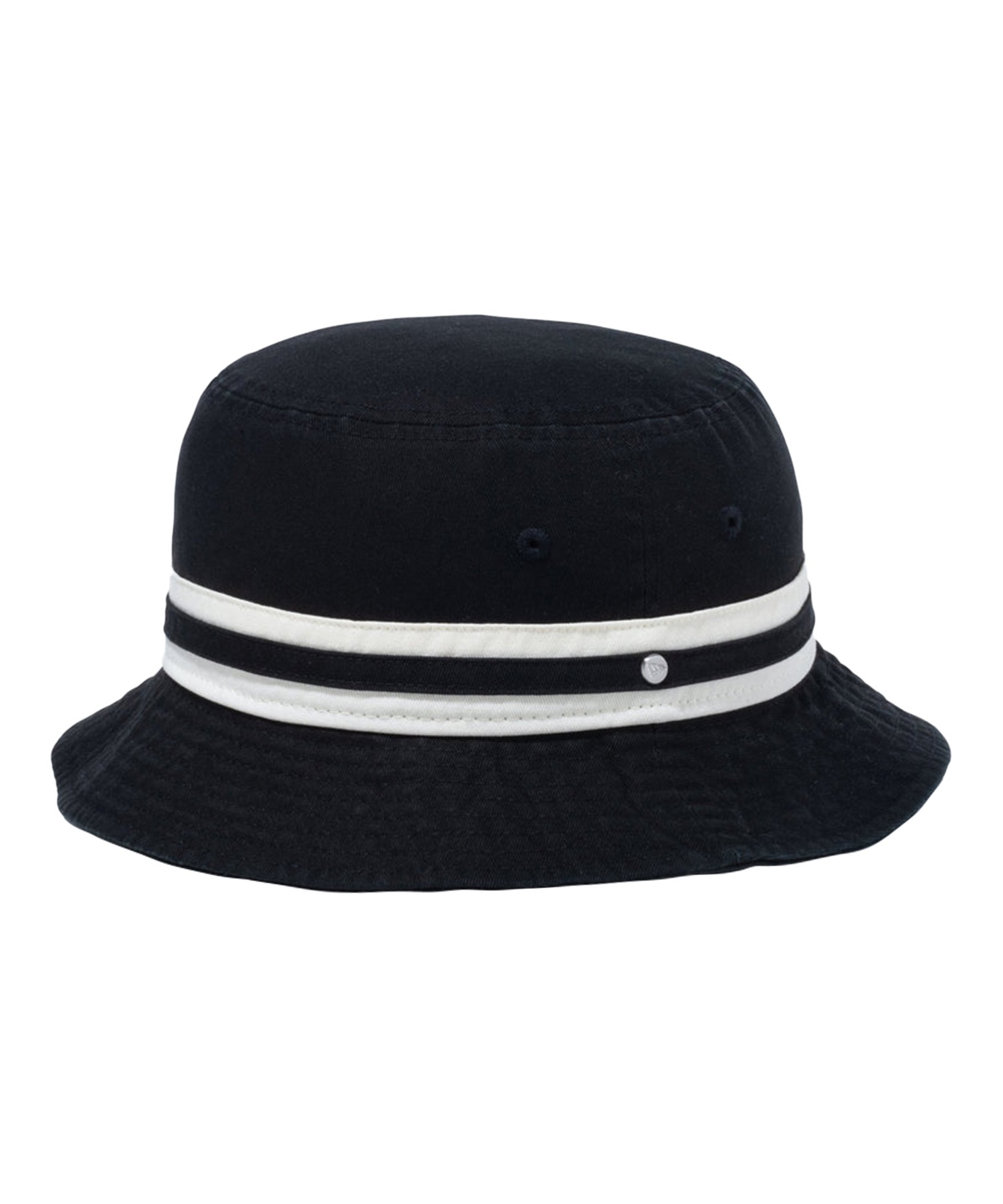 NEW ERA/ニューエラ バケット01 Striped Band Bucket ブラック/クロームホワイト 14109560 ハット(BLK-SM)