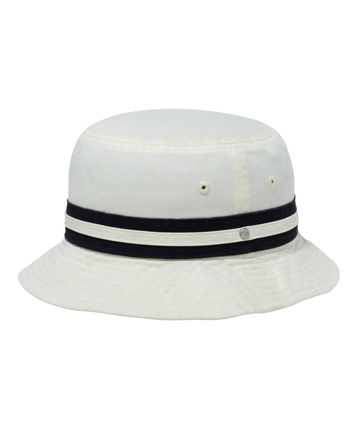 NEW ERA/ニューエラ バケット01 Striped Band Bucket クロームホワイト/ネイビー 14109559 ハット(CRM-SM)