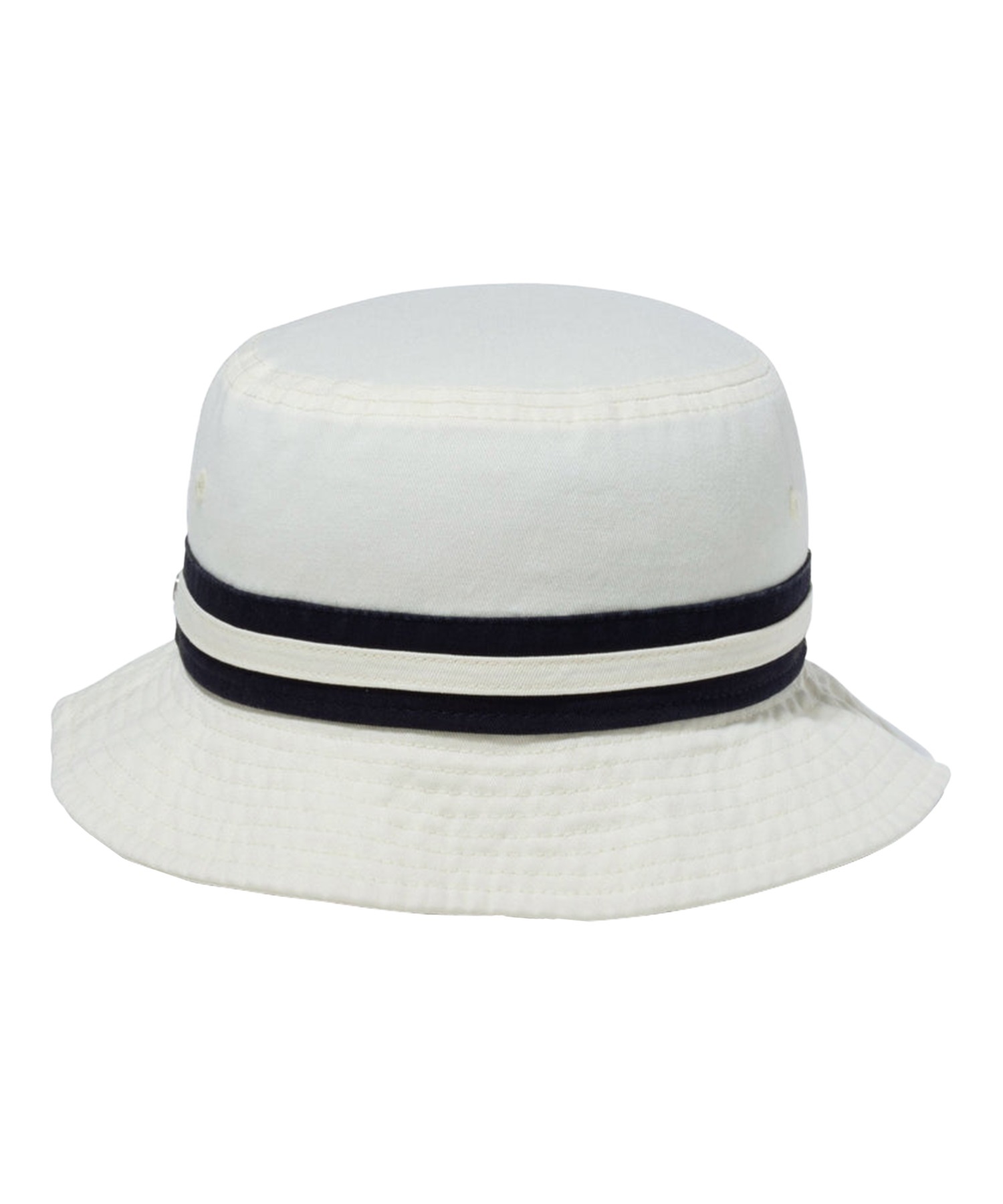 NEW ERA/ニューエラ バケット01 Striped Band Bucket クロームホワイト/ネイビー 14109559 ハット(CRM-SM)