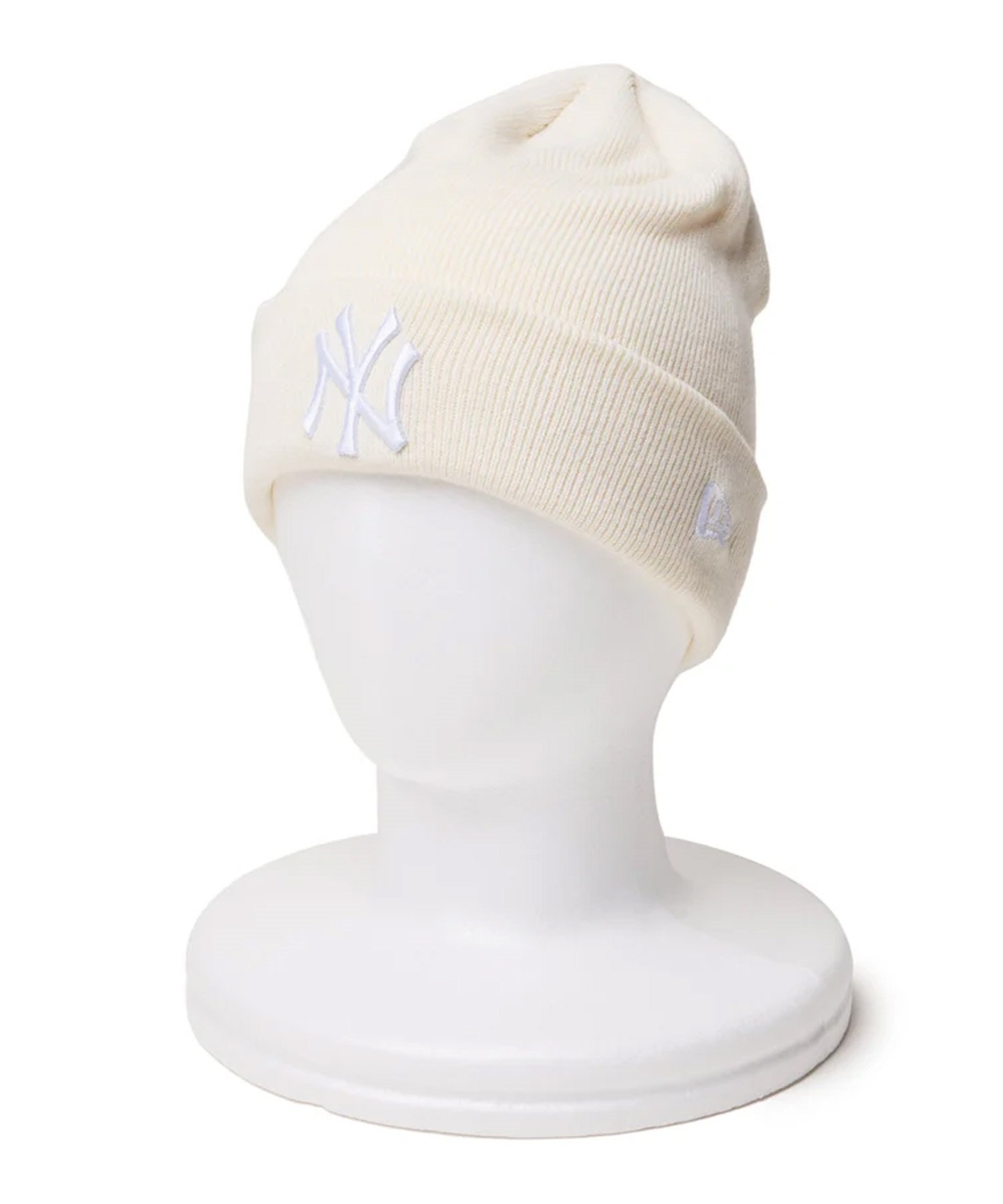 NEW ERA ニューエラ ビーニー ニットキャップ ニット帽 帽子 ベーシック カフニット New York Yankees ニューヨーク・ヤンキース オフホワイト 14312197(OWHI-ONE)