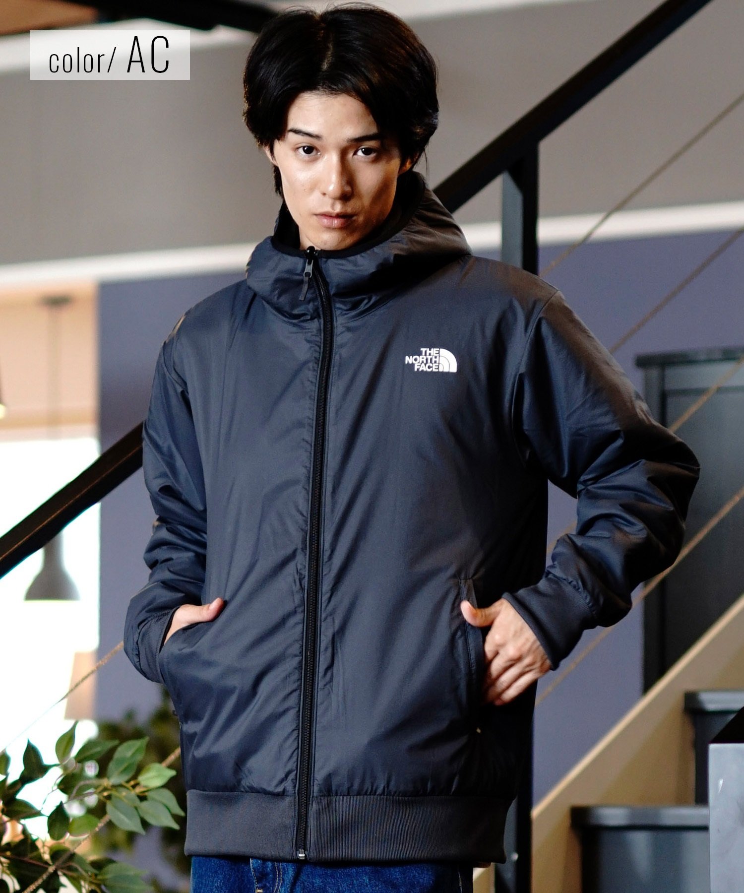 THE NORTH FACE ザ・ノース・フェイス パーカー ジップアップ メンズ スウェット フーディー リバーシブルテックエアーフーディ NT62289(K-M)