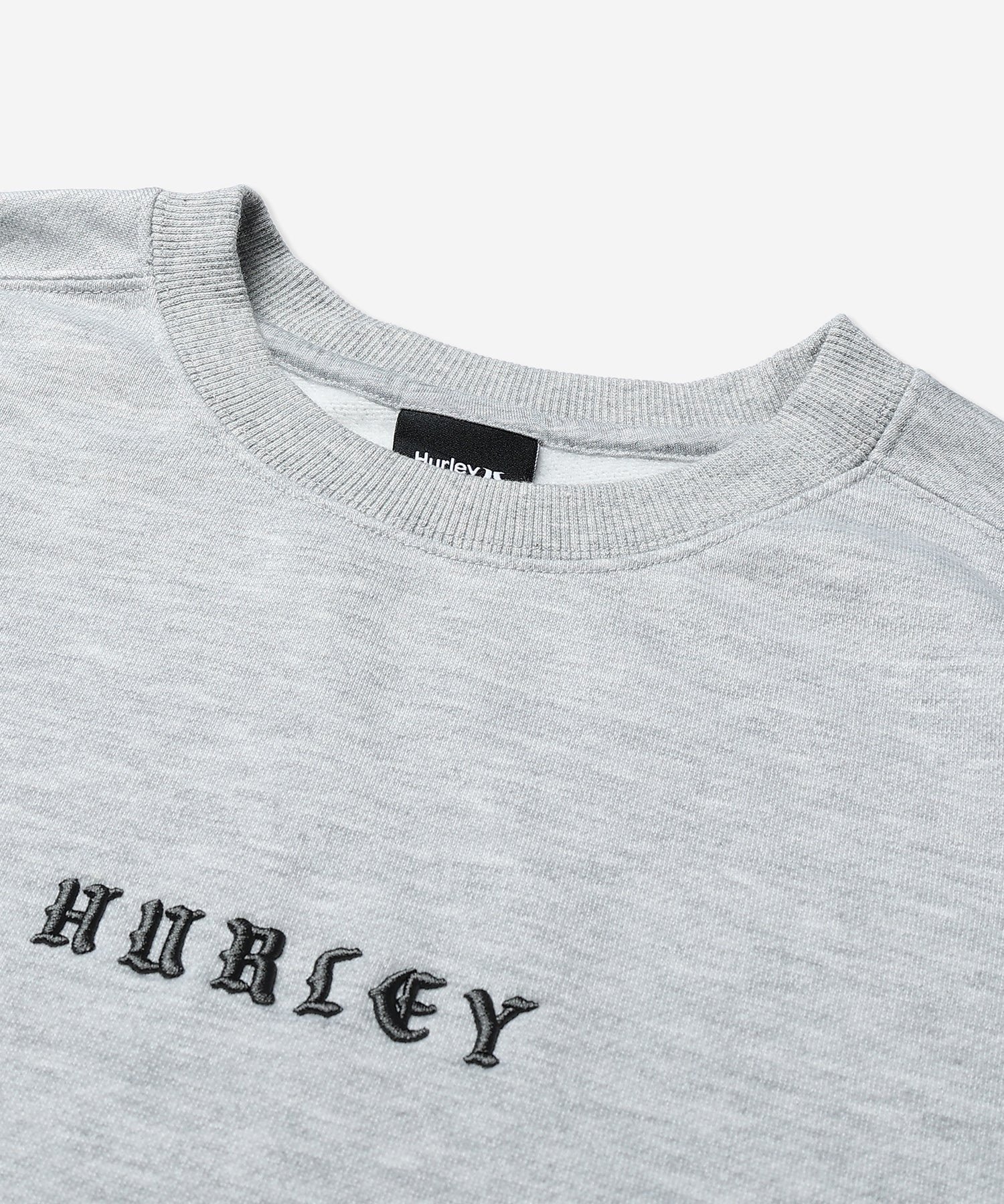 Hurley ハーレー トレーナー クルーネック メンズ スウェット ロゴ オールドイングリッシュ 裏起毛 MCFL242022(BLK-M)