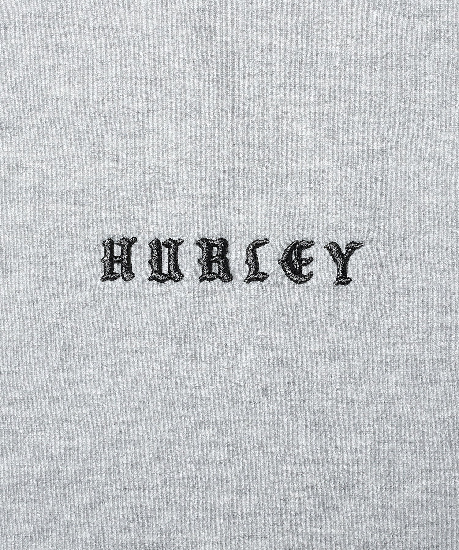 Hurley ハーレー トレーナー クルーネック メンズ スウェット ロゴ オールドイングリッシュ 裏起毛 MCFL242022(BLK-M)