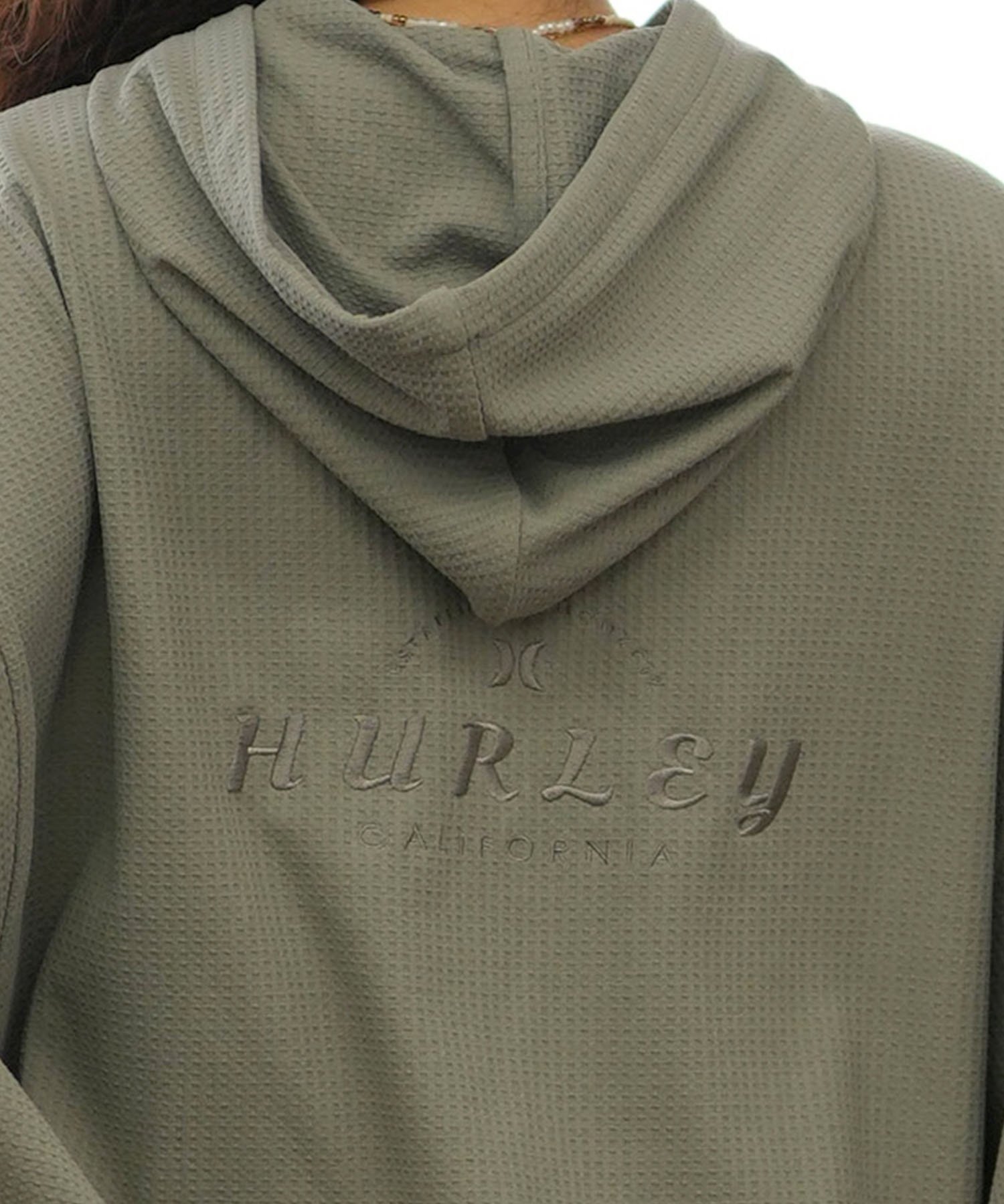 Hurley ハーレー ジップアップパーカー レディース 刺しゅうロゴ セットアップ対応 WCKT242014(BLK-M)