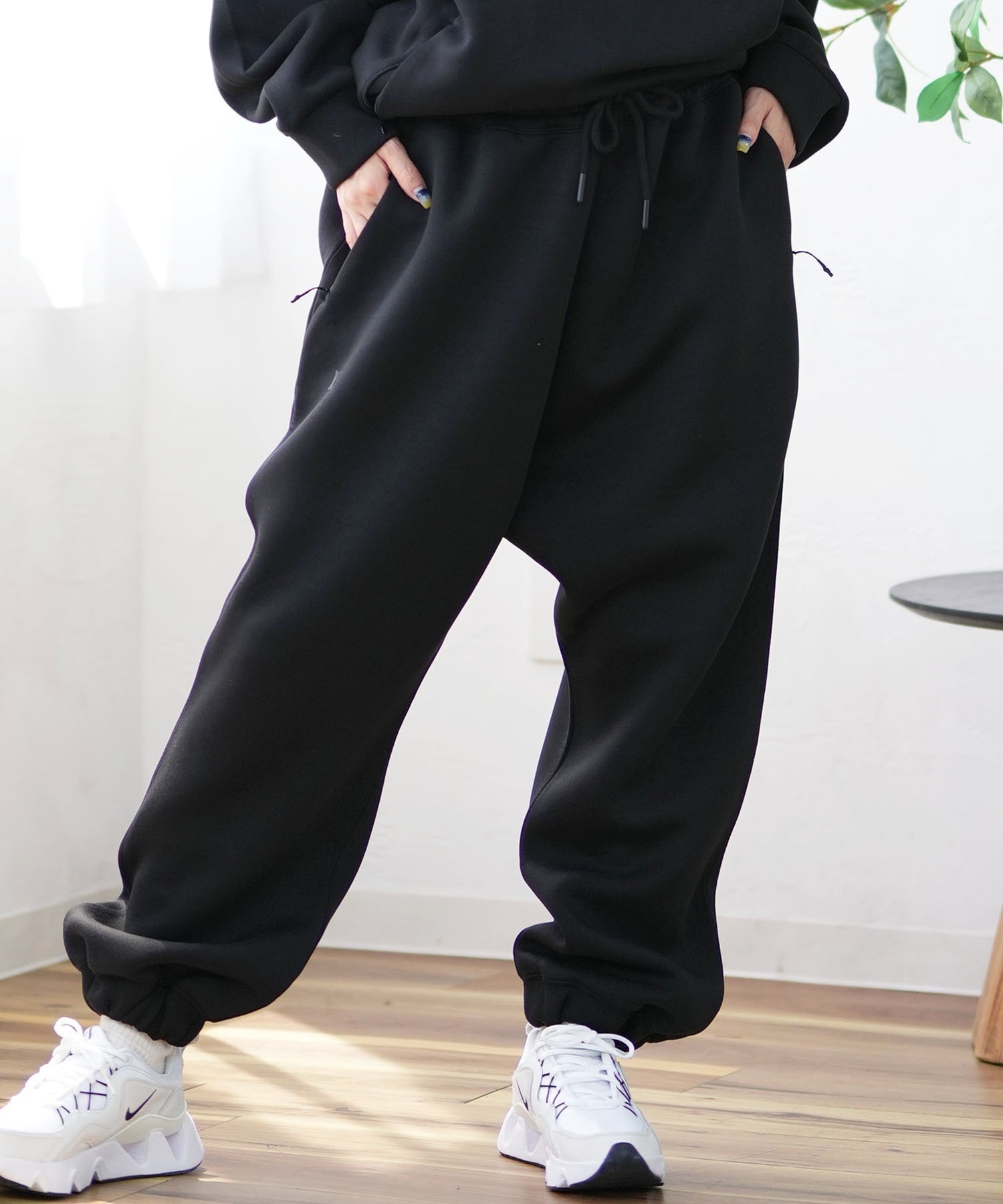 Hurley ハーレー スウェットパンツ レディース ロングパンツ セットアップ対応 WCFB242060(BLK-S)