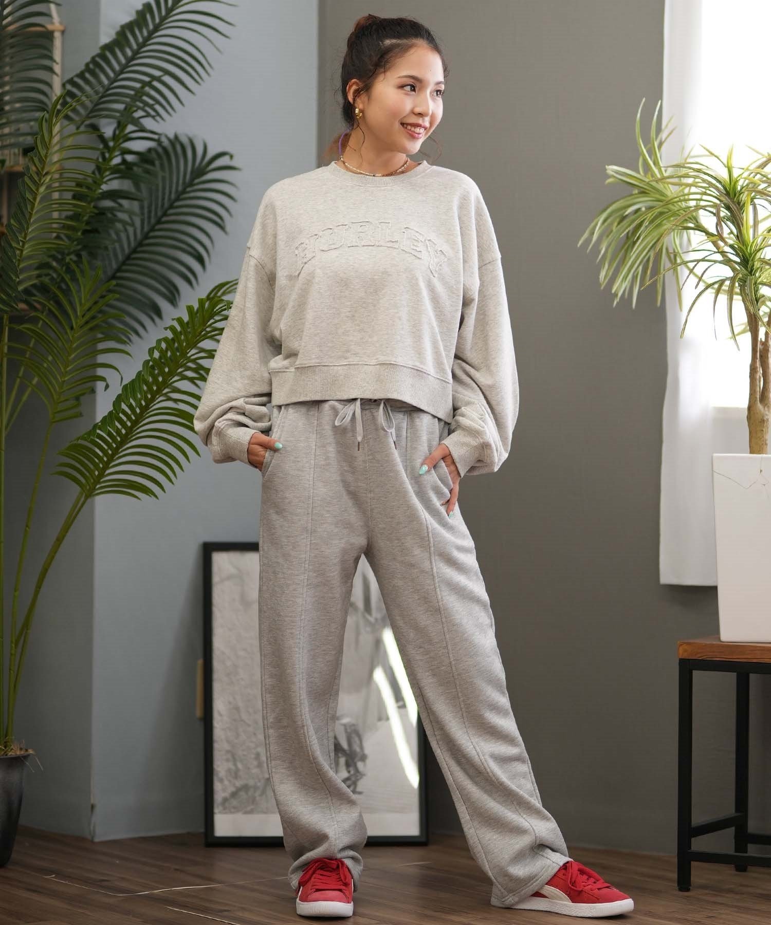 Hurley ハーレー スウェットパンツ レディース ストレートシルエット ロングパンツ WCFB242023(OWHT-S)