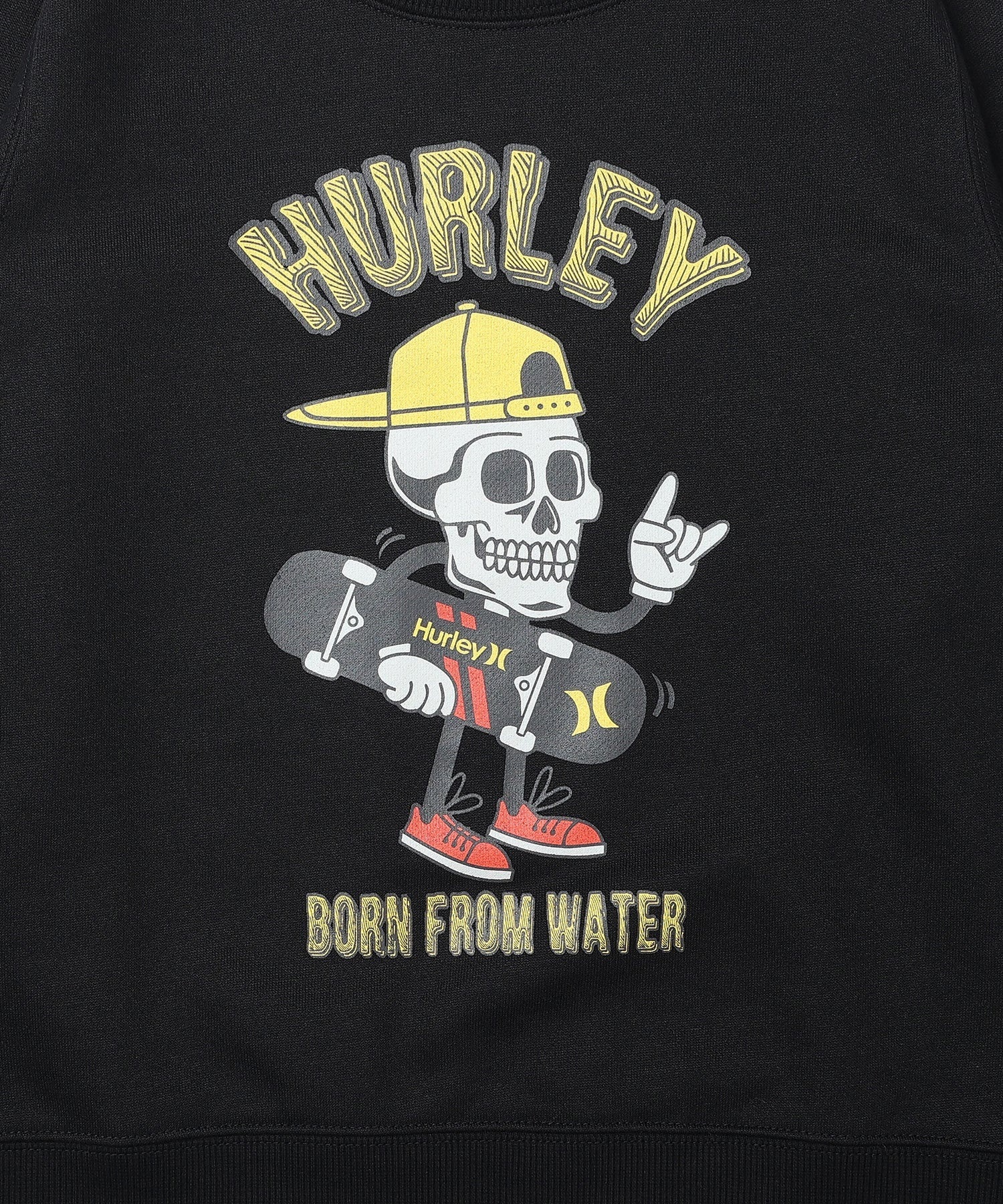 Hurley ハーレー トレーナー キッズ クルーネック スウェット フロントプリント 吸汗速乾 裏起毛 BCFL242004  ロングスリーブ｜ムラサキスポーツオンラインストア 通販