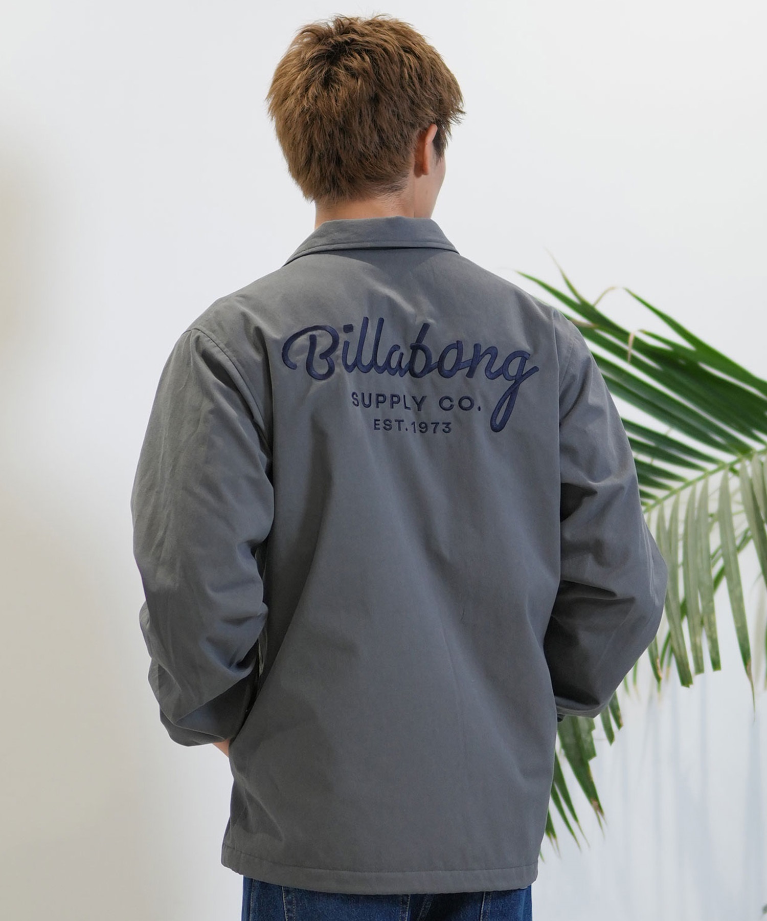 BILLABONG ビラボン アウター コーチジャケット メンズ バックロゴ 刺繍 BE012-750(GRY-M)