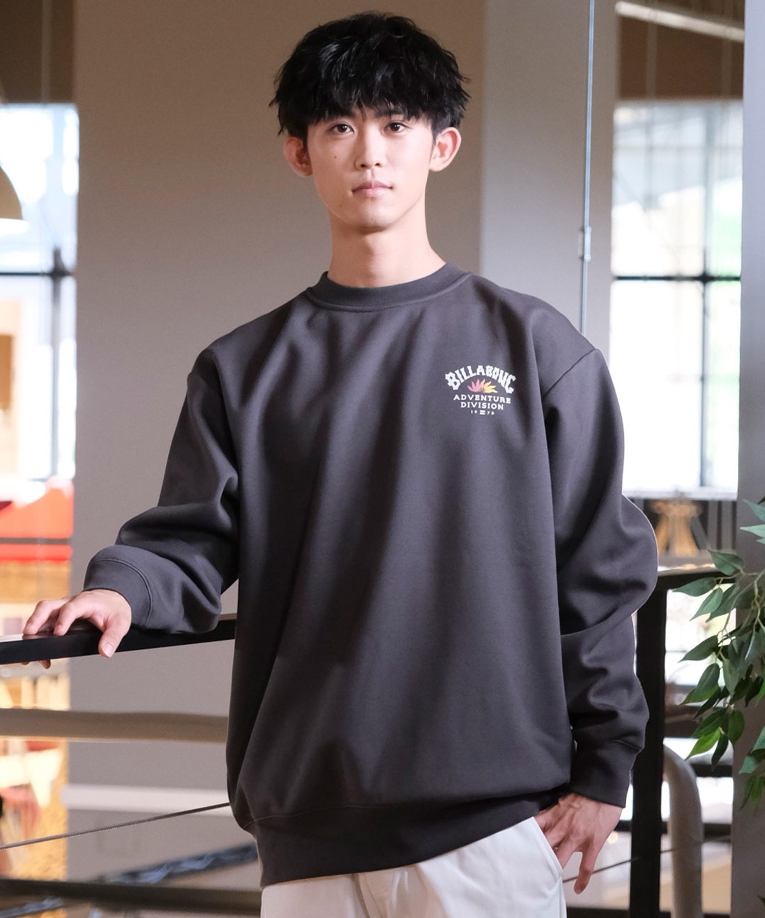 BILLABONG ビラボン トレーナー クルー メンズ スウェット バックプリント ビッグシルエット 裏起毛 ADIV LOGO CREW BE012-036(HTD-M)