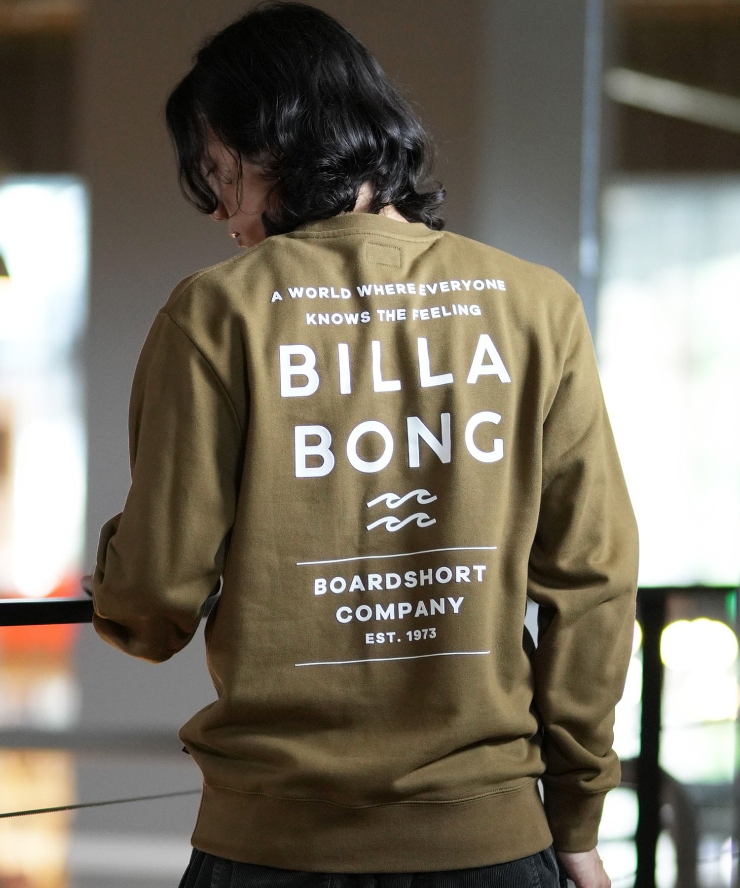 BILLABONG ビラボン トレーナー クルー メンズ スウェット バックプリント レギュラーフィット 裏毛 DECAF BE012-021(BRN-M)