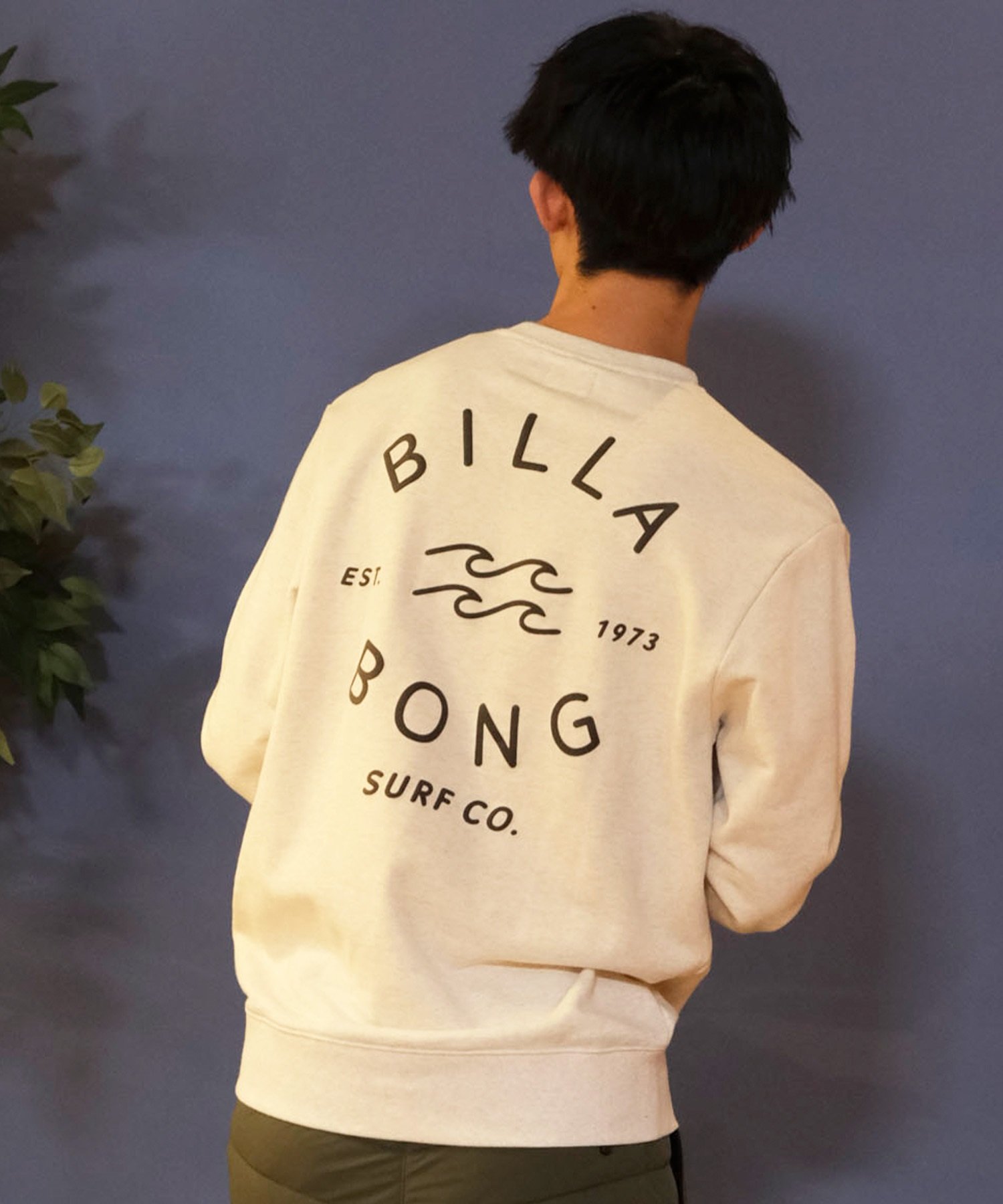 BILLABONG ビラボン トレーナー クルー メンズ スウェット バックプリント レギュラーフィット 裏毛 ONE TIME BE012-001(OAT-M)