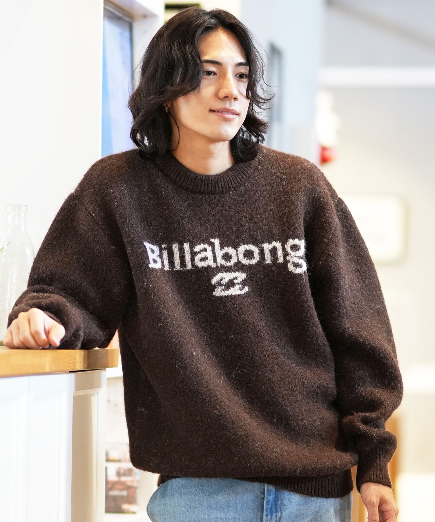 BILLABONG ビラボン セーター メンズ ニット ブランドロゴ CREW NECK BE012-601(TOB-M)