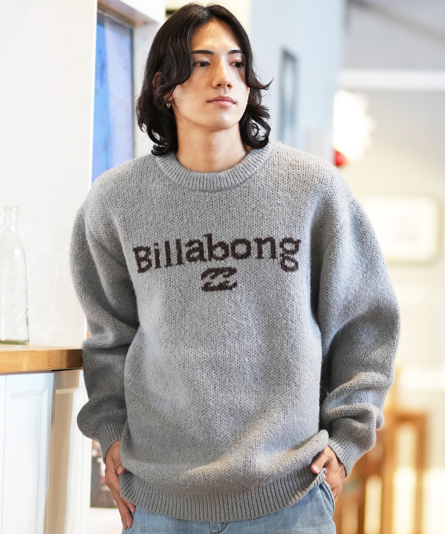 BILLABONG ビラボン セーター メンズ ニット ブランドロゴ CREW NECK BE012-601(TOB-M)