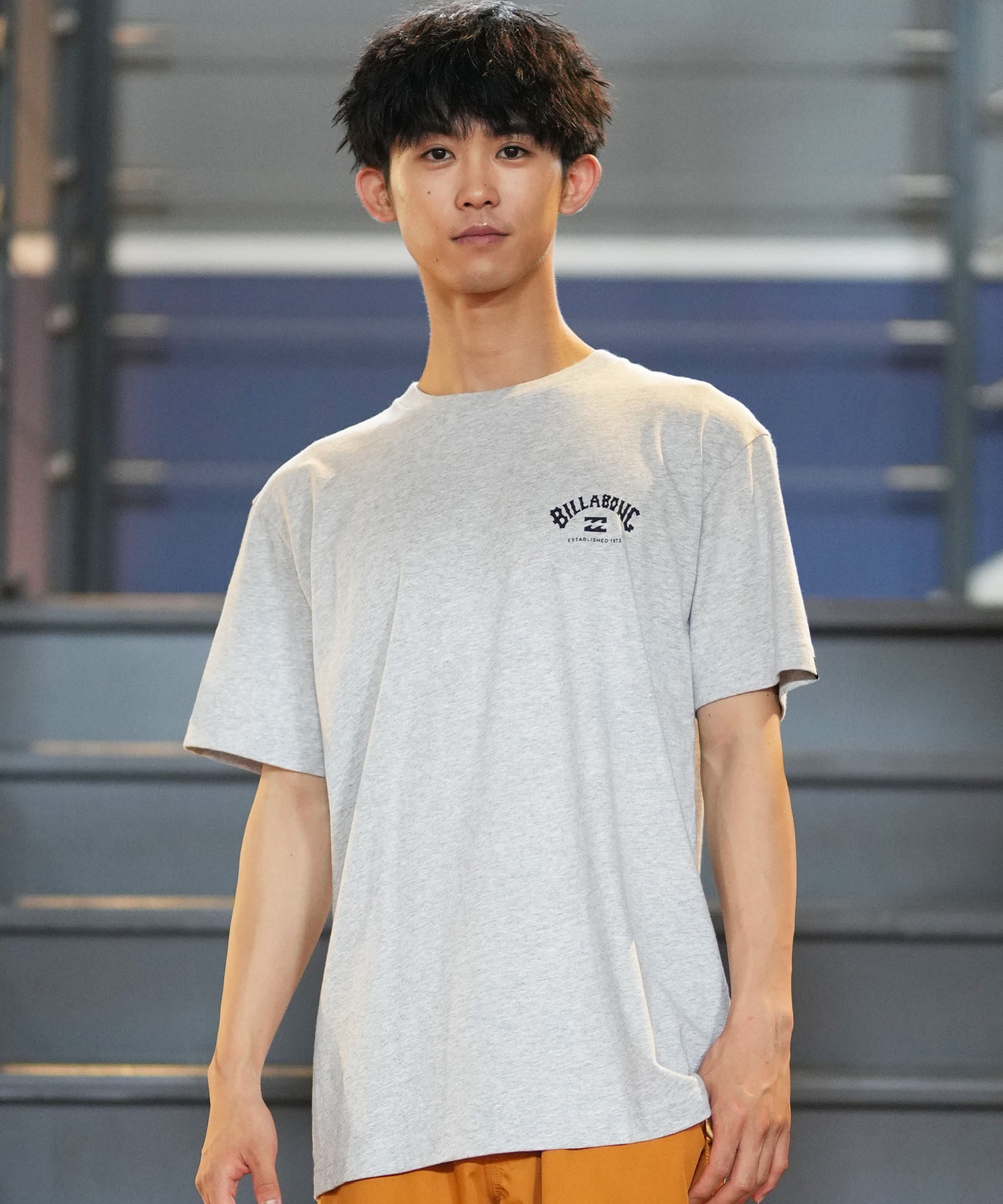 BILLABONG ビラボン 半袖 Tシャツ メンズ バックプリント レギュラーフィット ARCH SQUARE BE012-201(GRH-M)