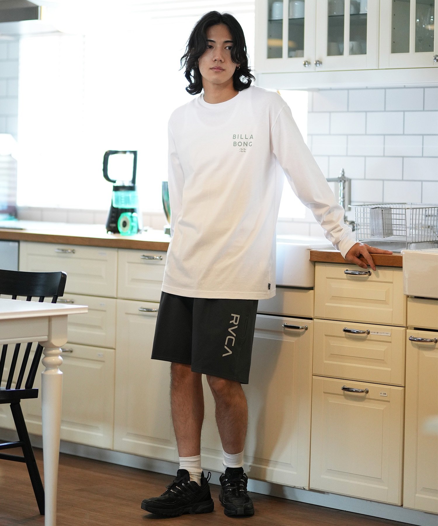 BILLABONG ビラボン 長袖 Tシャツ メンズ バックプリント レギュラーフィット DECAF BE012-050(CRM-M)