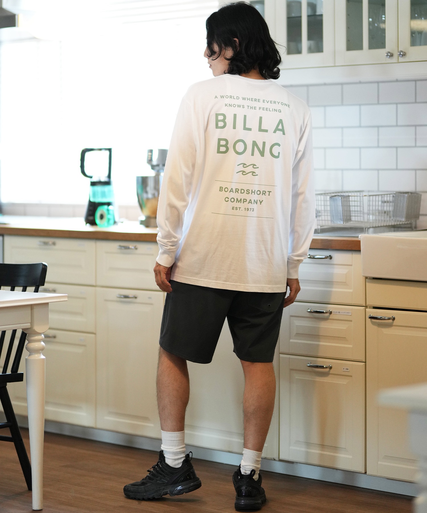 BILLABONG ビラボン 長袖 Tシャツ メンズ バックプリント レギュラーフィット DECAF BE012-050(CRM-M)