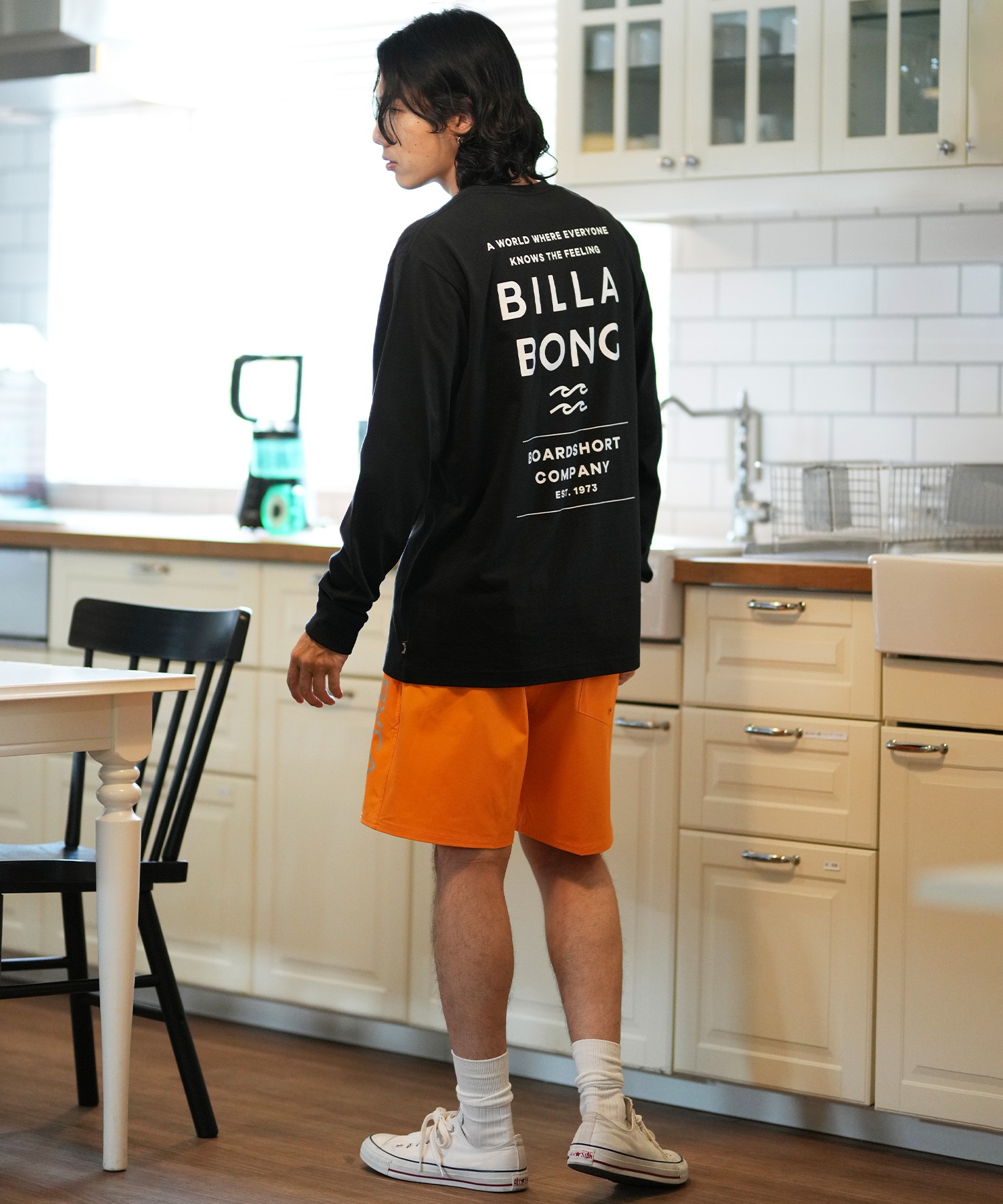 BILLABONG ビラボン 長袖 Tシャツ メンズ バックプリント レギュラーフィット DECAF BE012-050(CRM-M)