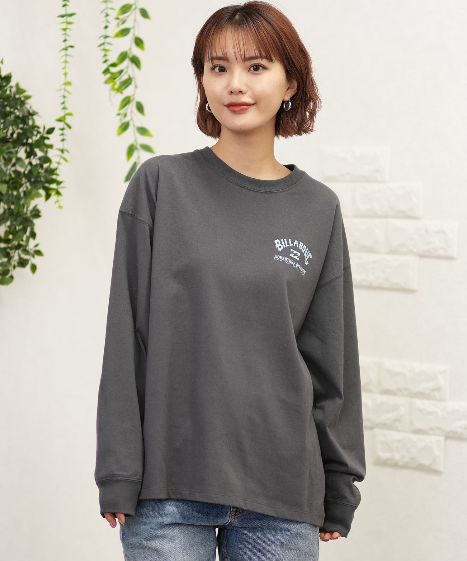 BILLABONG ビラボン 長袖 Tシャツ レディース ロンT バックプリント ルーズシルエット BE014-058(WCP-M)