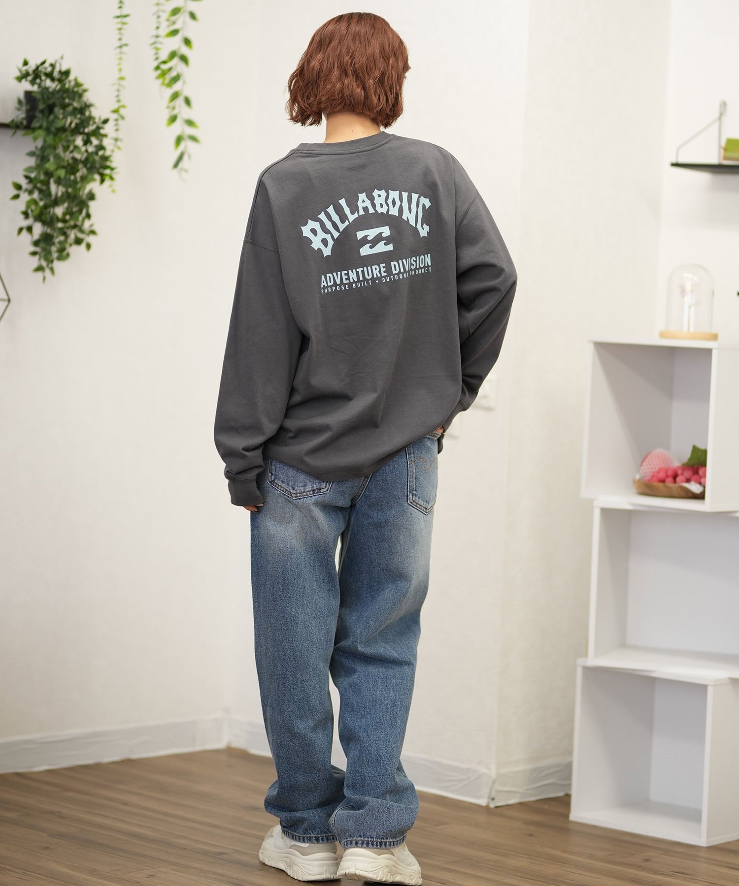 BILLABONG ビラボン 長袖 Tシャツ レディース ロンT バックプリント ルーズシルエット BE014-058(WCP-M)