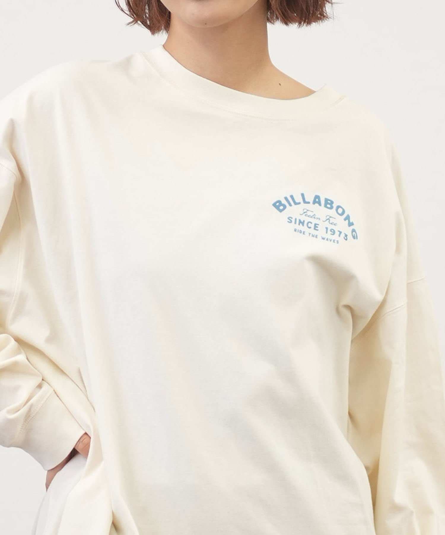 BILLABONG ビラボン 長袖 Tシャツ レディース ロンT バックプリント ルーズシルエット BE014-053(MQM0-M)