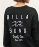 BILLABONG ビラボン 長袖 Tシャツ レディース ロンT 発泡プリント オーバーサイズ BE014-051(BLK-M)