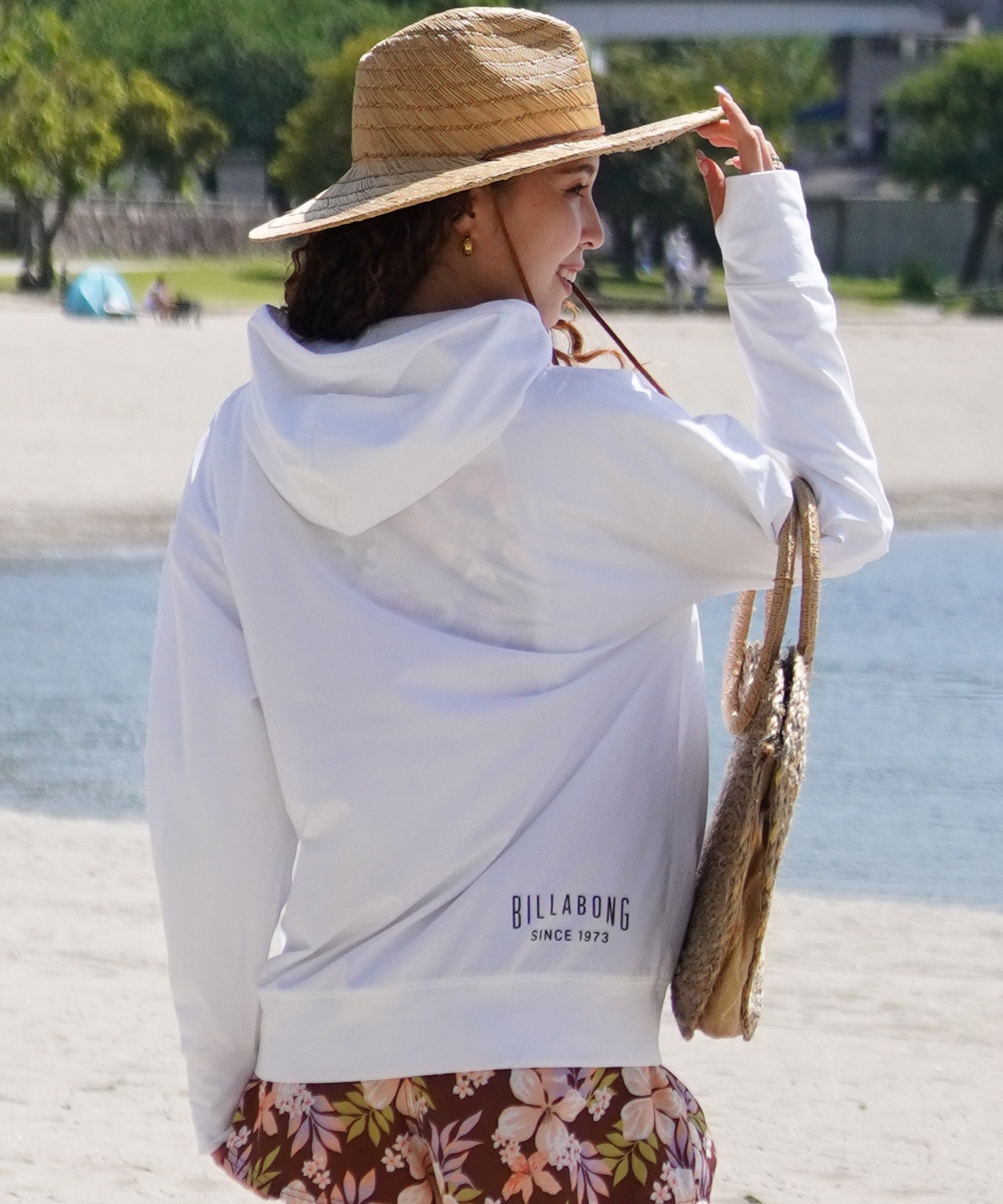 BILLABONG ビラボン ラッシュガード レディース 長袖 ジップアップ UVカット BE01C-852(WHT-M)