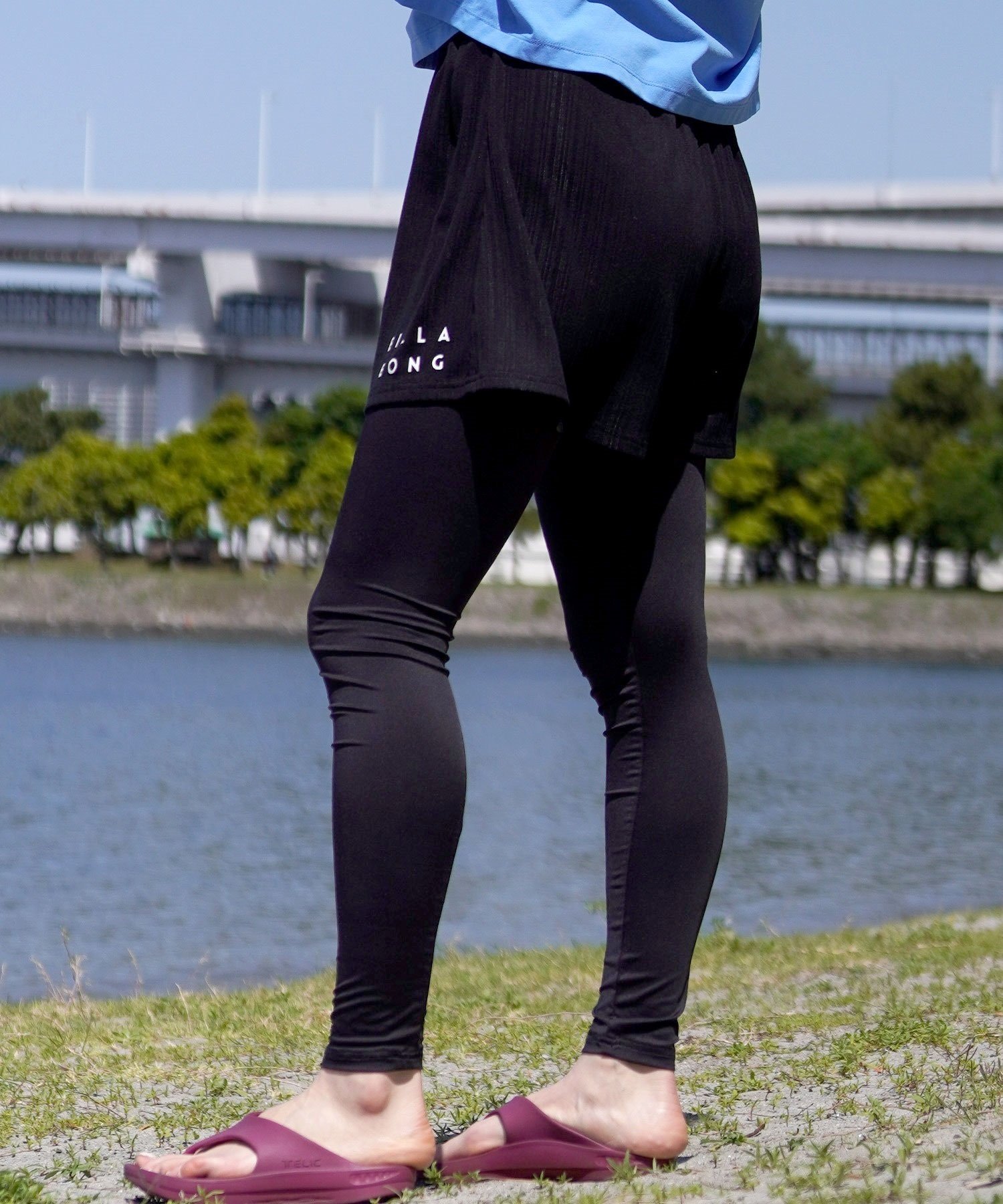 BILLABONG ビラボン レギンス レディース ラッシュレギンス 水着 無地 UVカット 水陸両用 BE01C-400(BLK-M)