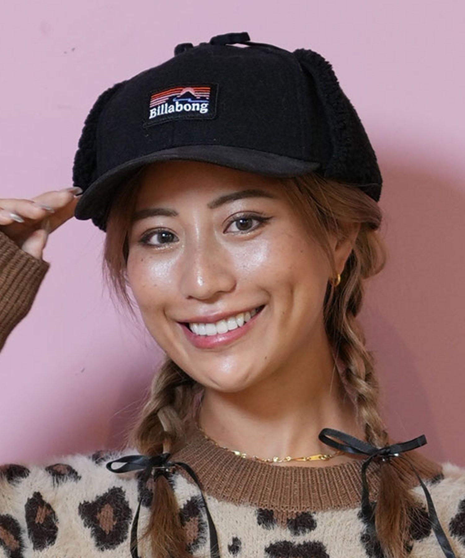 BILLABONG ビラボン キャップ 帽子 耳当て ボア 防寒 TRAPPER CAP トラッパーキャップ BE014-903(BLK-FREE)