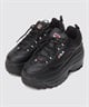 FILA フィラ スニーカー レディース Disruptor II Wedge ディスラプター2 ウェッジ 厚底 WFW22044-001(BLK-22.5cm)