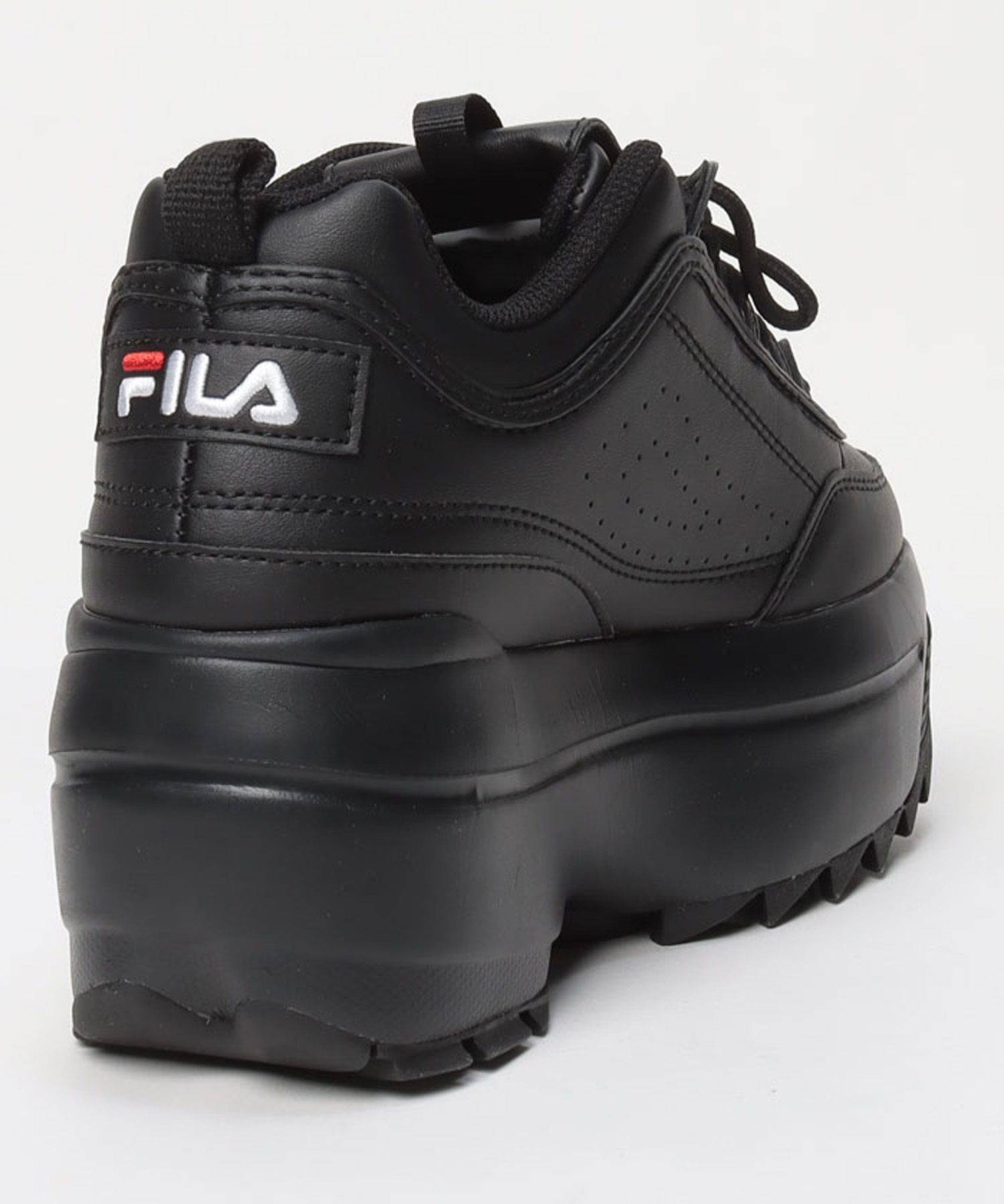 FILA フィラ スニーカー レディース Disruptor II Wedge ディスラプター2 ウェッジ 厚底 WFW22044-001(BLK-22.5cm)