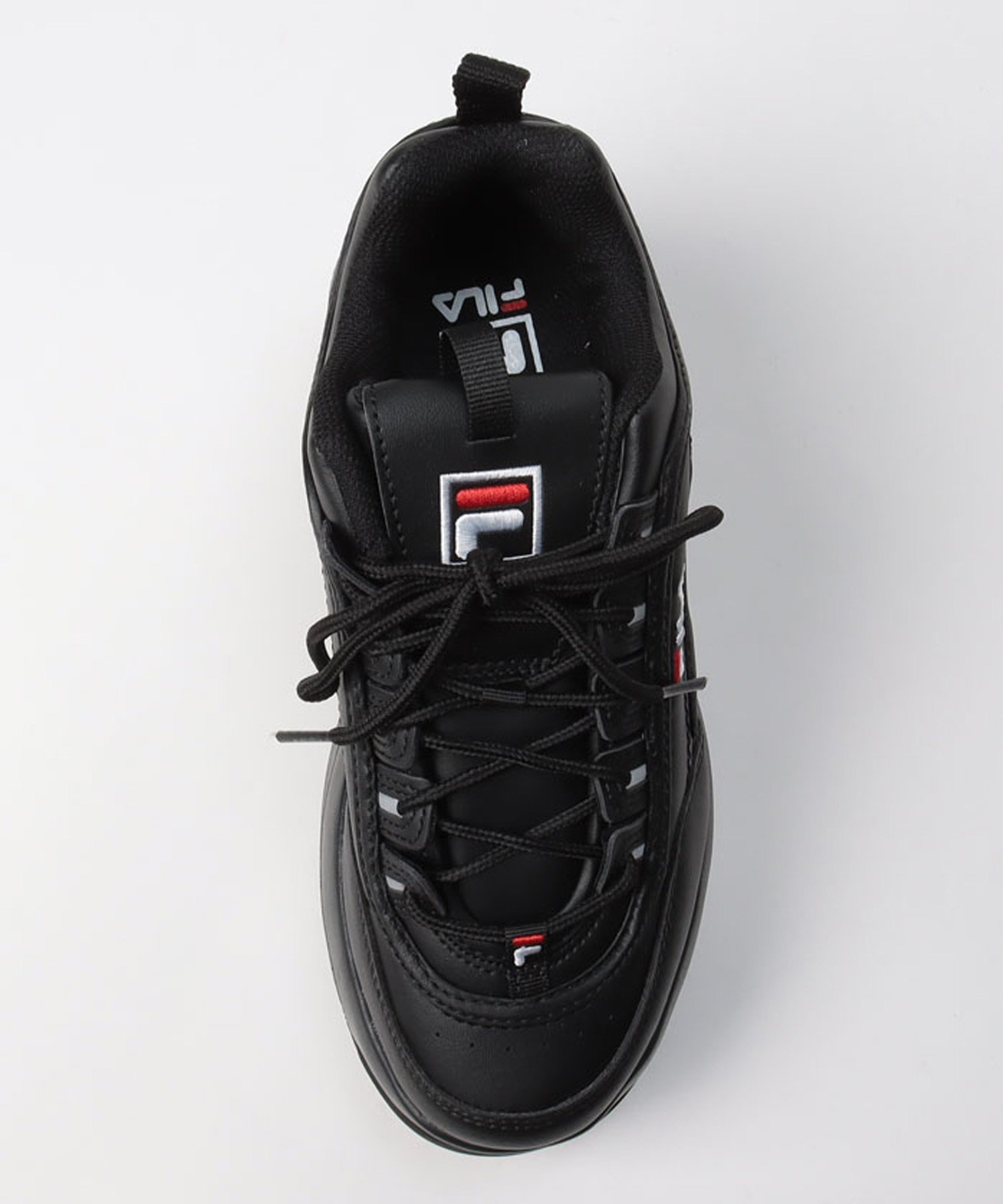 FILA フィラ スニーカー レディース Disruptor II Wedge ディスラプター2 ウェッジ 厚底 WFW22044-001(BLK-22.5cm)