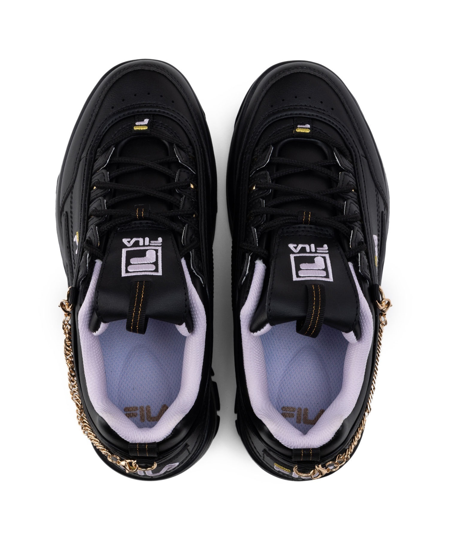 FILA フィラ スニーカー レディース 厚底 DISRUPTOR 2 WEDGE FESTIVAL ムラサキスポーツ限定 WSS25003(BKORC-22.5cm)