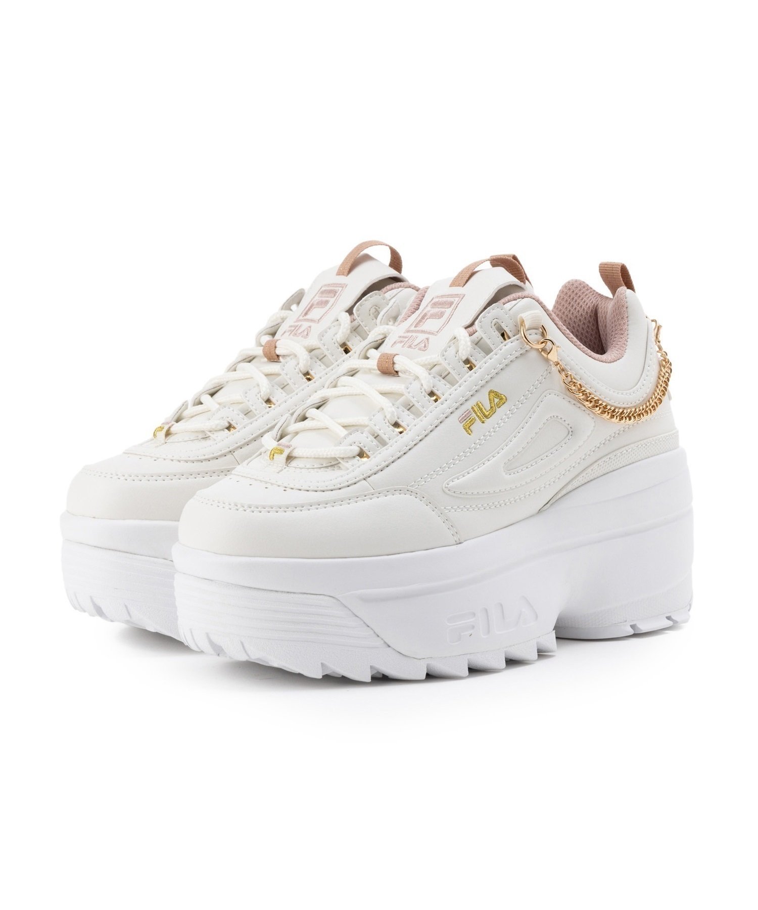 FILA フィラ シューズ スニーカー レディース DISRUPTOR 2 WEDGE FESTIVAL WSS25003 厚底 ムラサキスポーツ限定(BGGD-22.5cm)