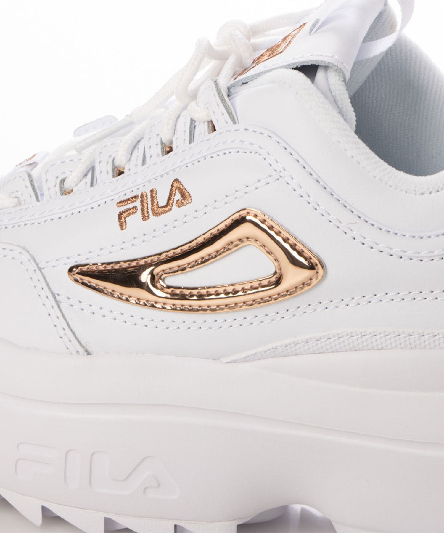 FILA フィラ シューズ レディース スニーカー ディスラプター2 ウェッジ プレミアム WFW21009-136 ムラサキスポーツ限定(WH/RG-22.5cm)