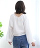 RIKKA FEMME リッカファム ニット レディース セーター ハシゴレース付きプルオーバー RF24HS01(WHT-FREE)