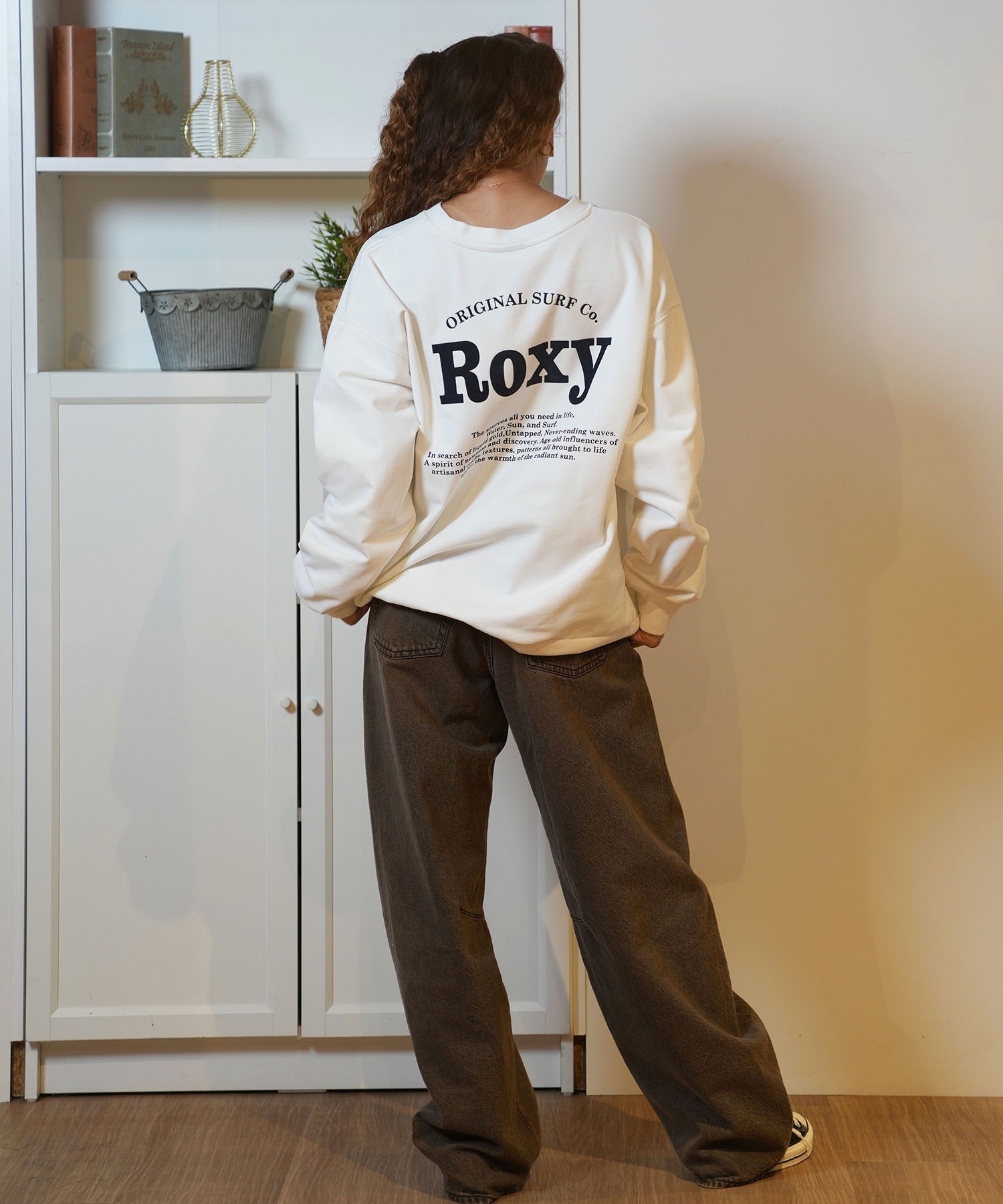 ROXY ロキシー トレーナー レディース スウェット バックプリント ロゴ 速乾 UVカット RPO244036(WHT-M)