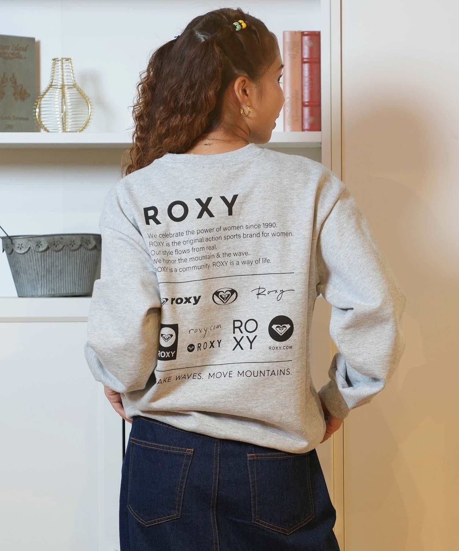 ROXY ロキシー トレーナー レディース スウェット ロゴ バックプリント RPO244030(WHT-M)