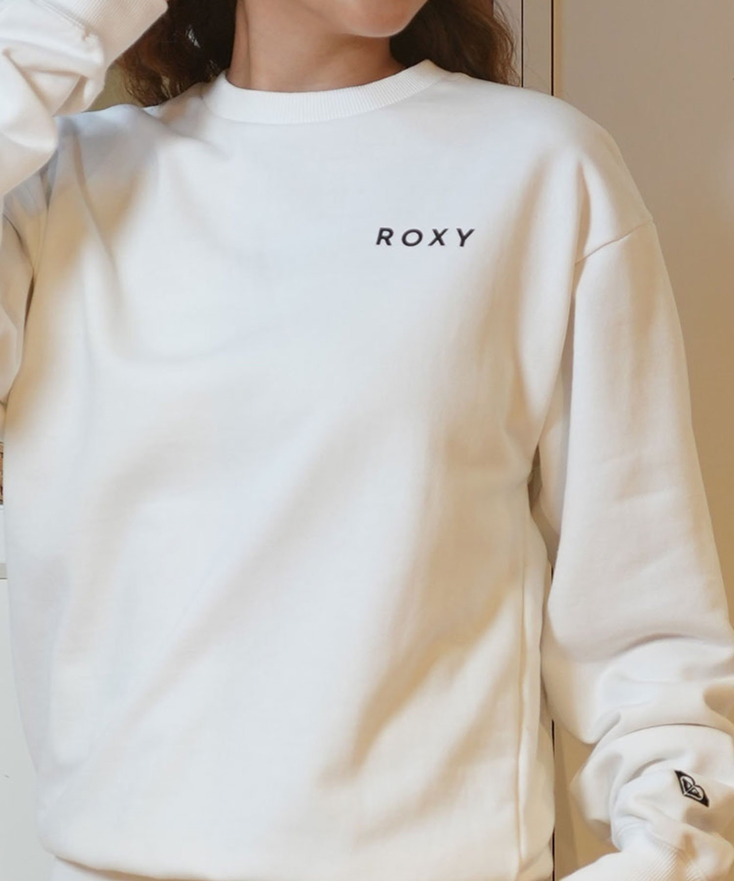 ROXY ロキシー トレーナー レディース スウェット ロゴ バックプリント RPO244030(WHT-M)