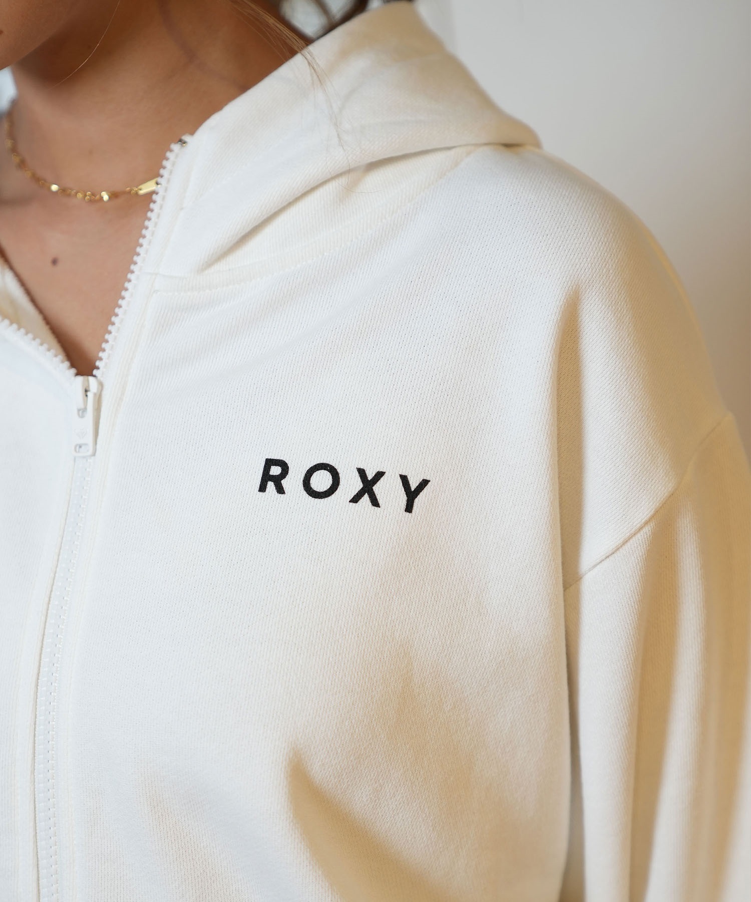 ROXY ロキシーパーカー レディース ジップアップ バックプリント ロゴ RZP244622T(WHT-M)