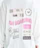 ROXY ロキシー 長袖 Tシャツ レディース ロンT バックプリント TERMINAL 1 RLT244610T(WHT-M)