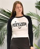 ROXY ロキシー 長袖 Tシャツ レディース ロンT ラグラン ロゴ フロントプリント ショート丈 RLT244609T(BWH-M)