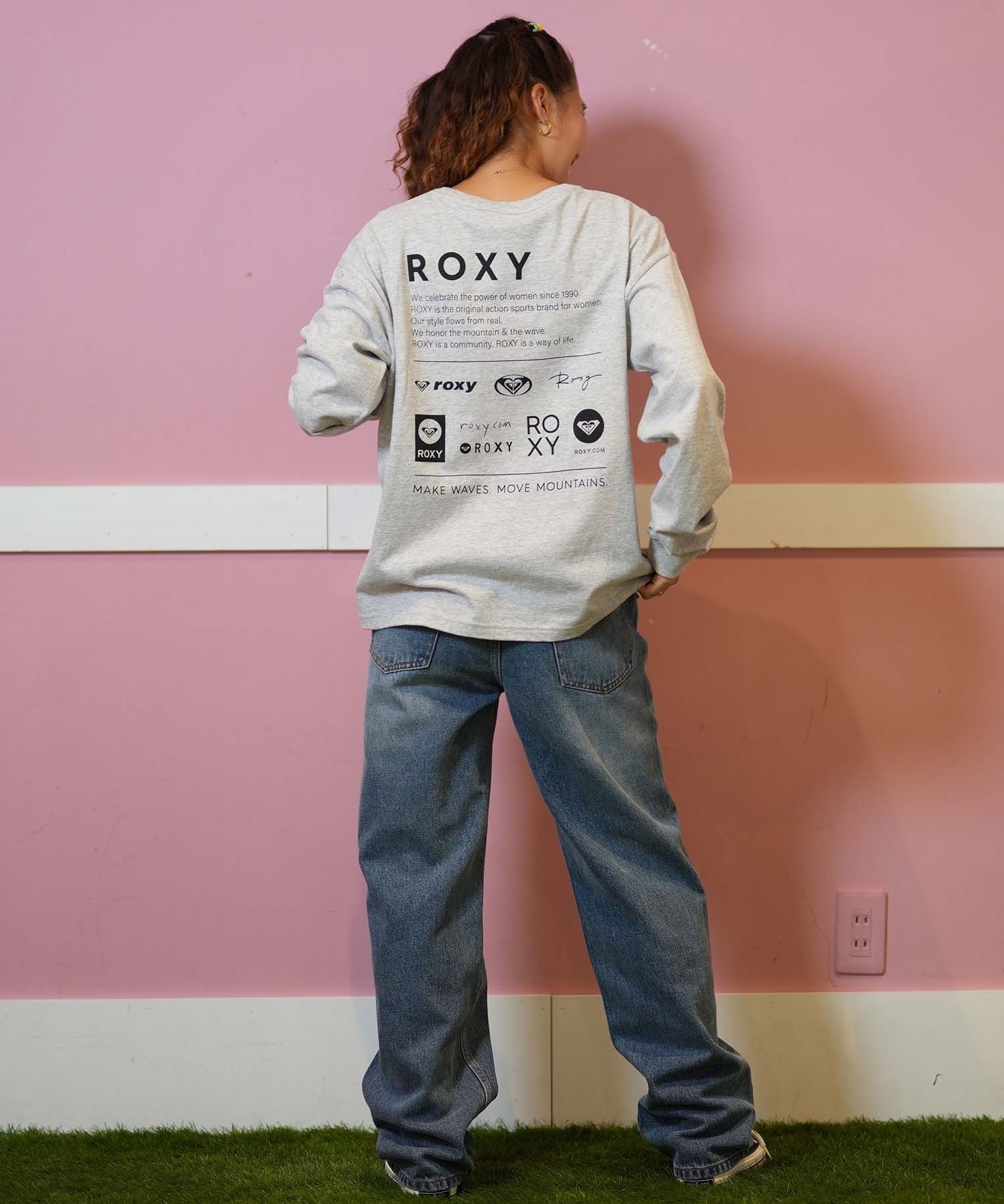 ROXY ロキシー 長袖 Tシャツ レディース ロンT ロゴ バックプリント RLT244047(WHT-M)