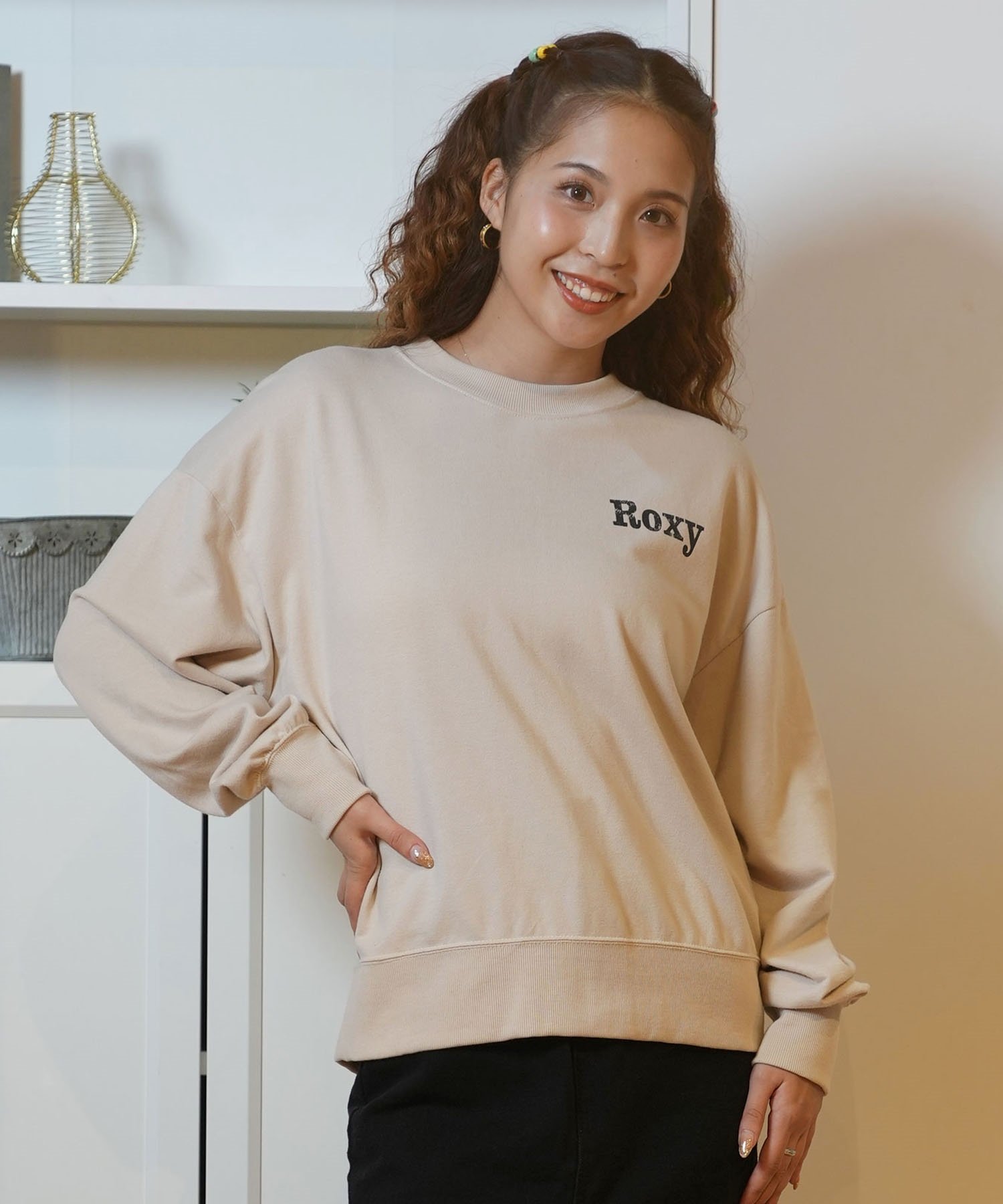 ROXY ロキシー 長袖 Tシャツ レディース ロンT バックプリント RLT244043(BBK-M)