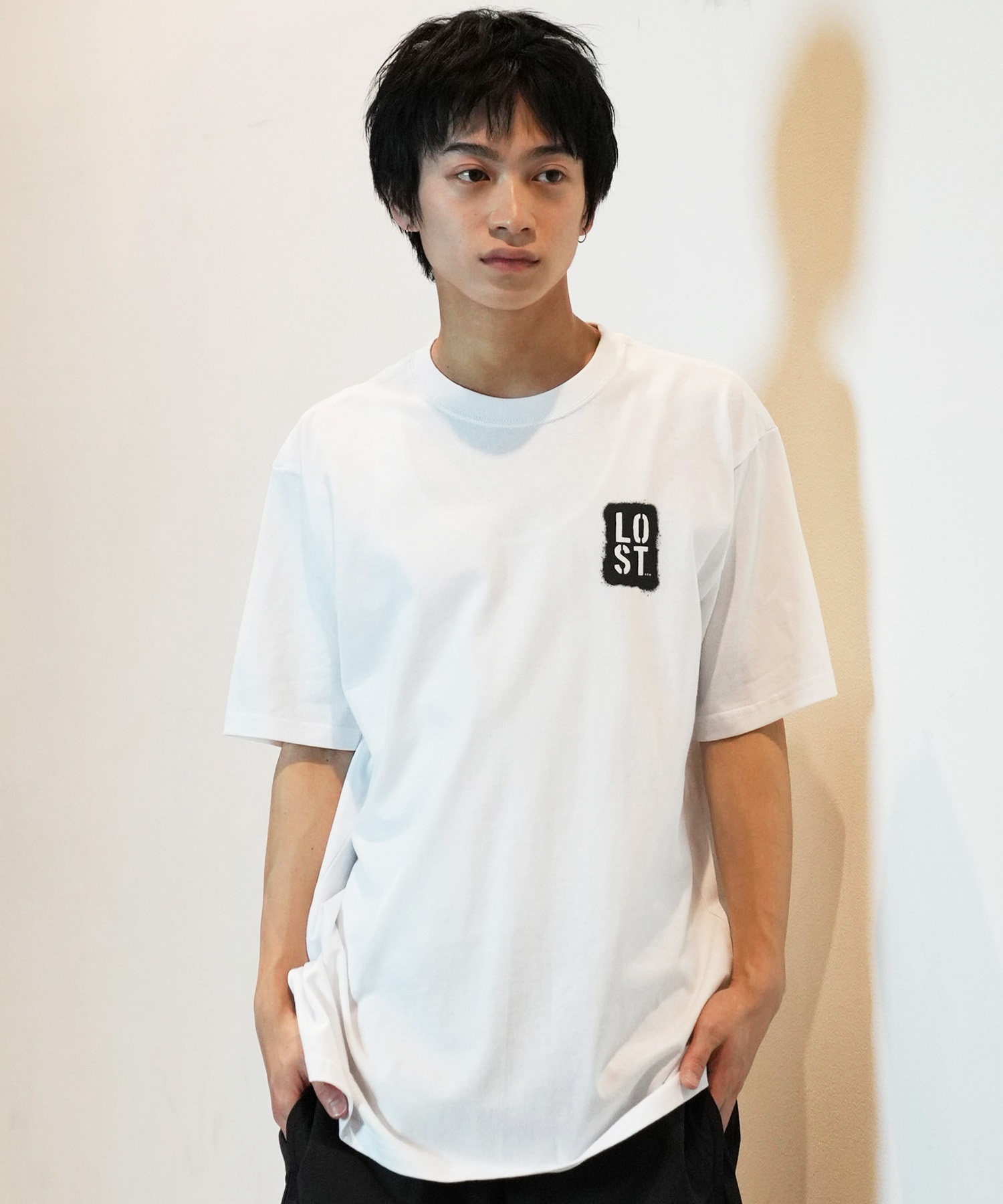 LOST ロスト 半袖 Tシャツ メンズ フロントプリント バックプリント MOHAWK L24SS-AQ ムラサキスポーツ限定(WHT-M)