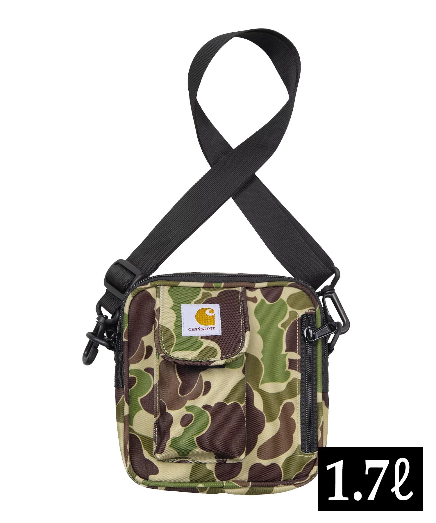 Carhartt WIP カーハートダブリューアイピー ショルダーバッグ エッセンシャルズバッグスモール ESSENTIALS BAG SMALL 1.7L I031470(BK-F)